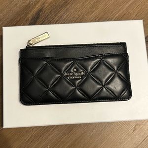 Kate Spade Slim Black Quilted Wallet